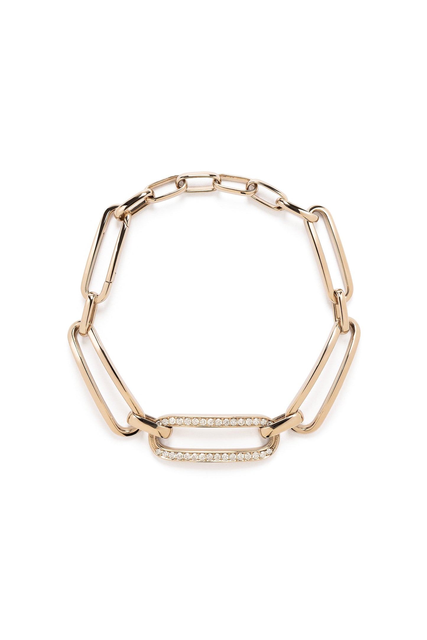 Pulseira ARA X MR DEAN de diamantes brancos em ouro 18k branco.
