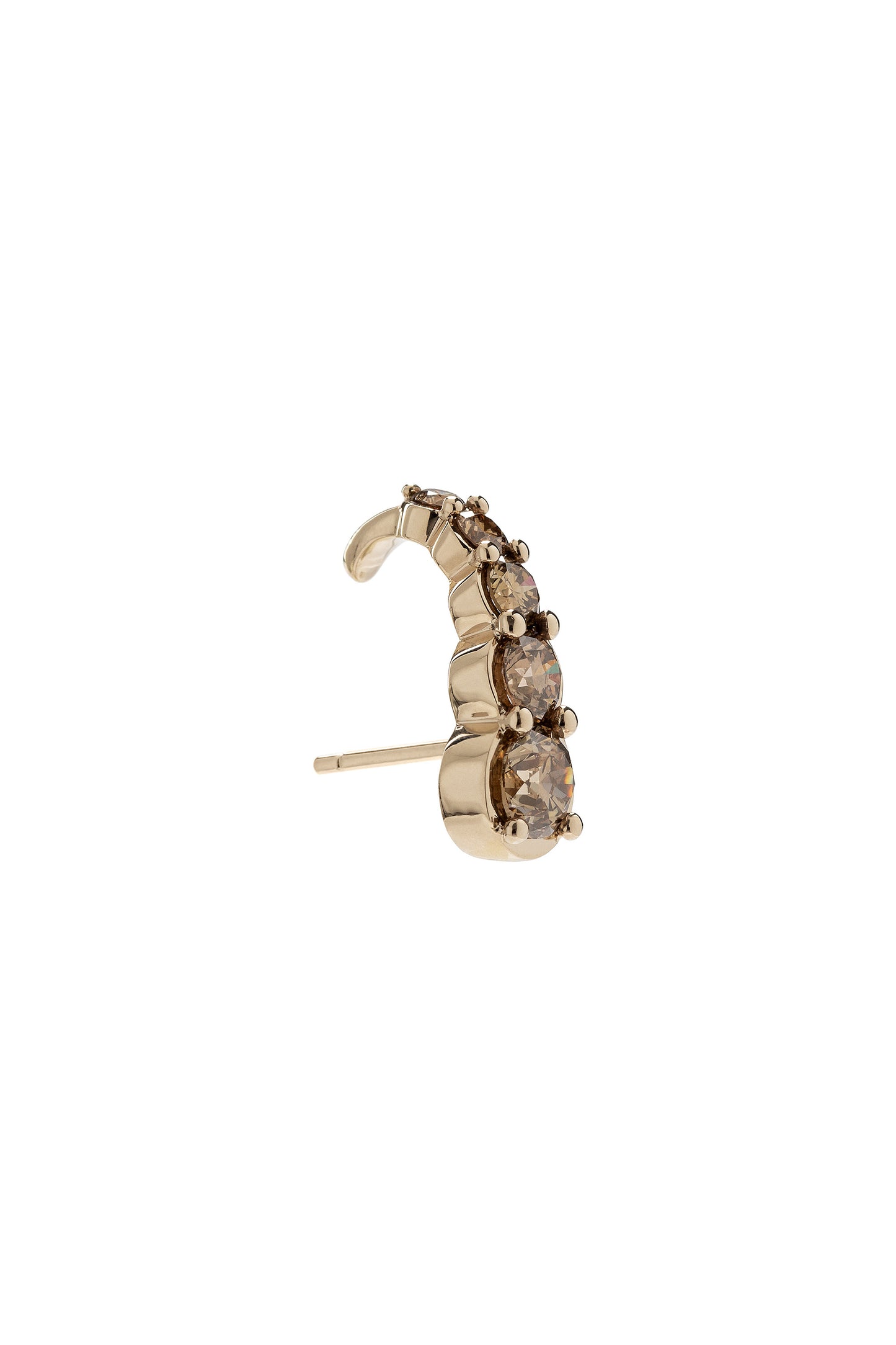 Brinco Anzol de Diamantes Brown