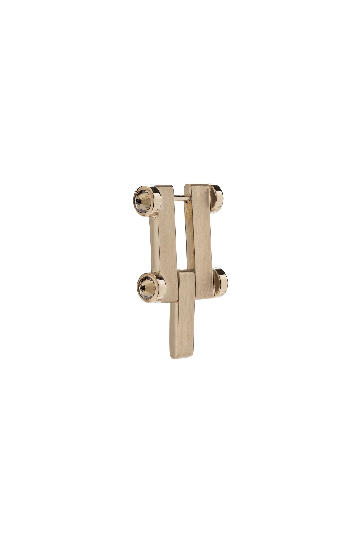 Brincos Elo de diamantes brown