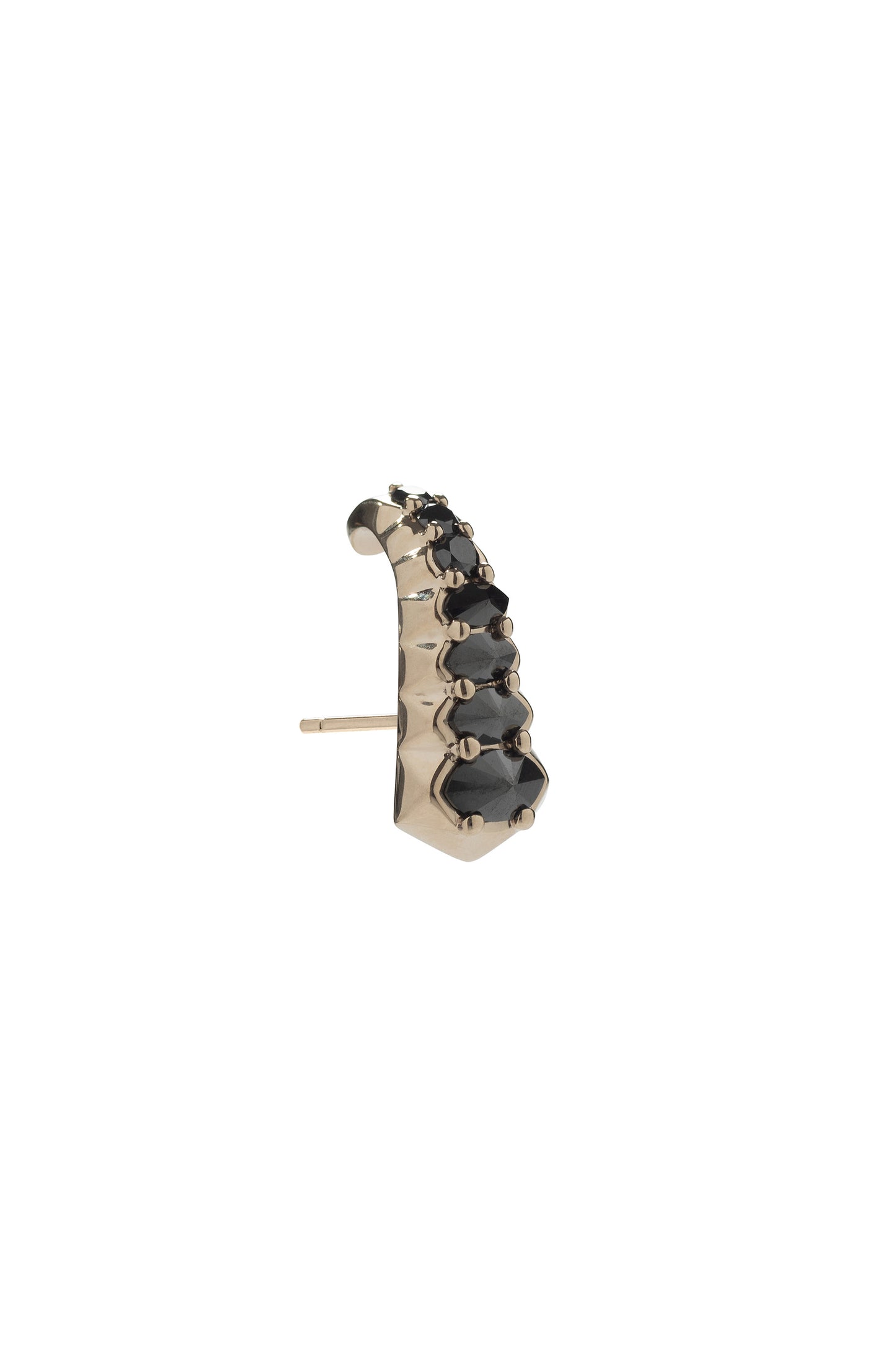 Brinco Anzol de diamantes negros