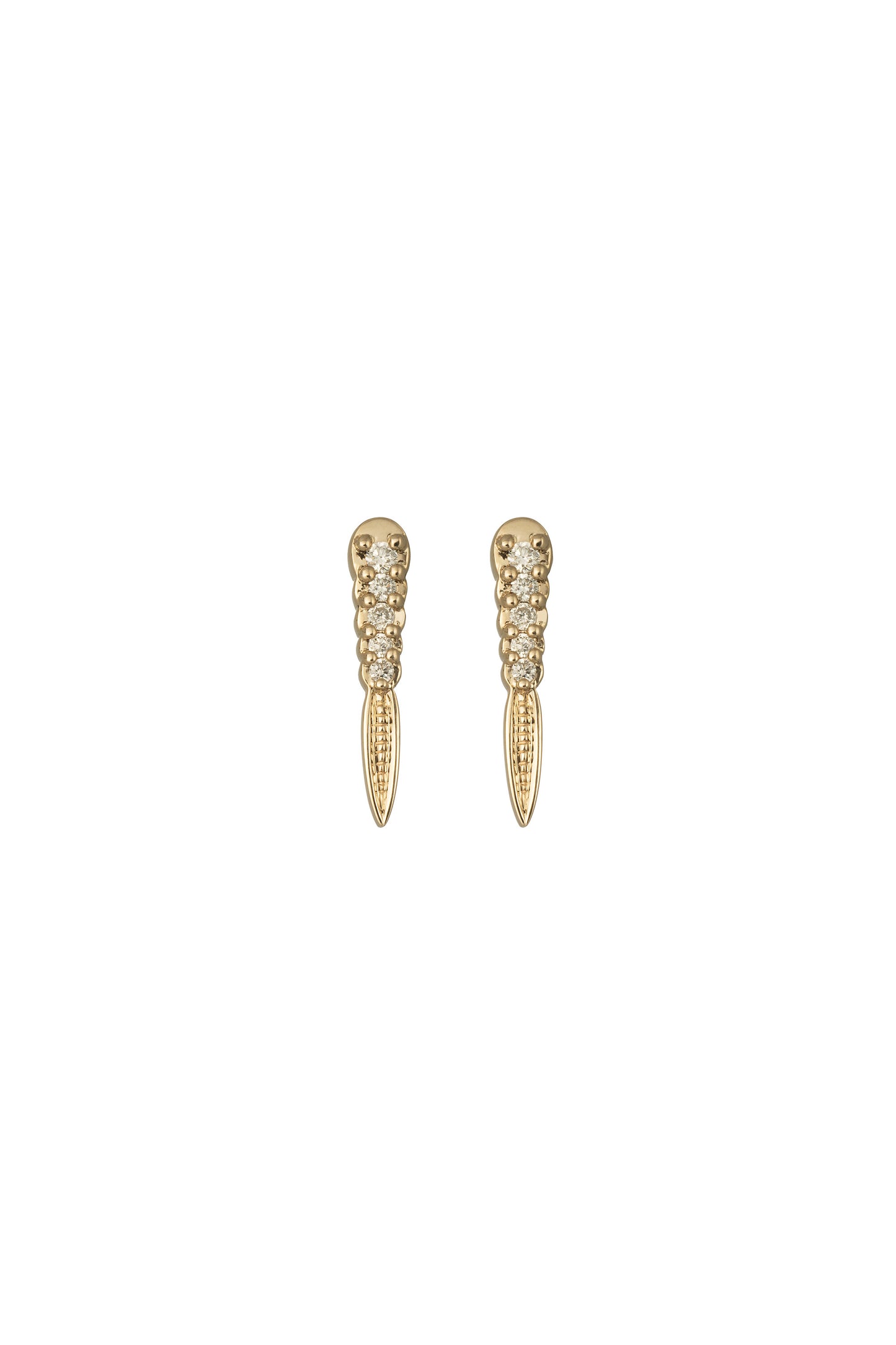 Brincos de diamantes brancos