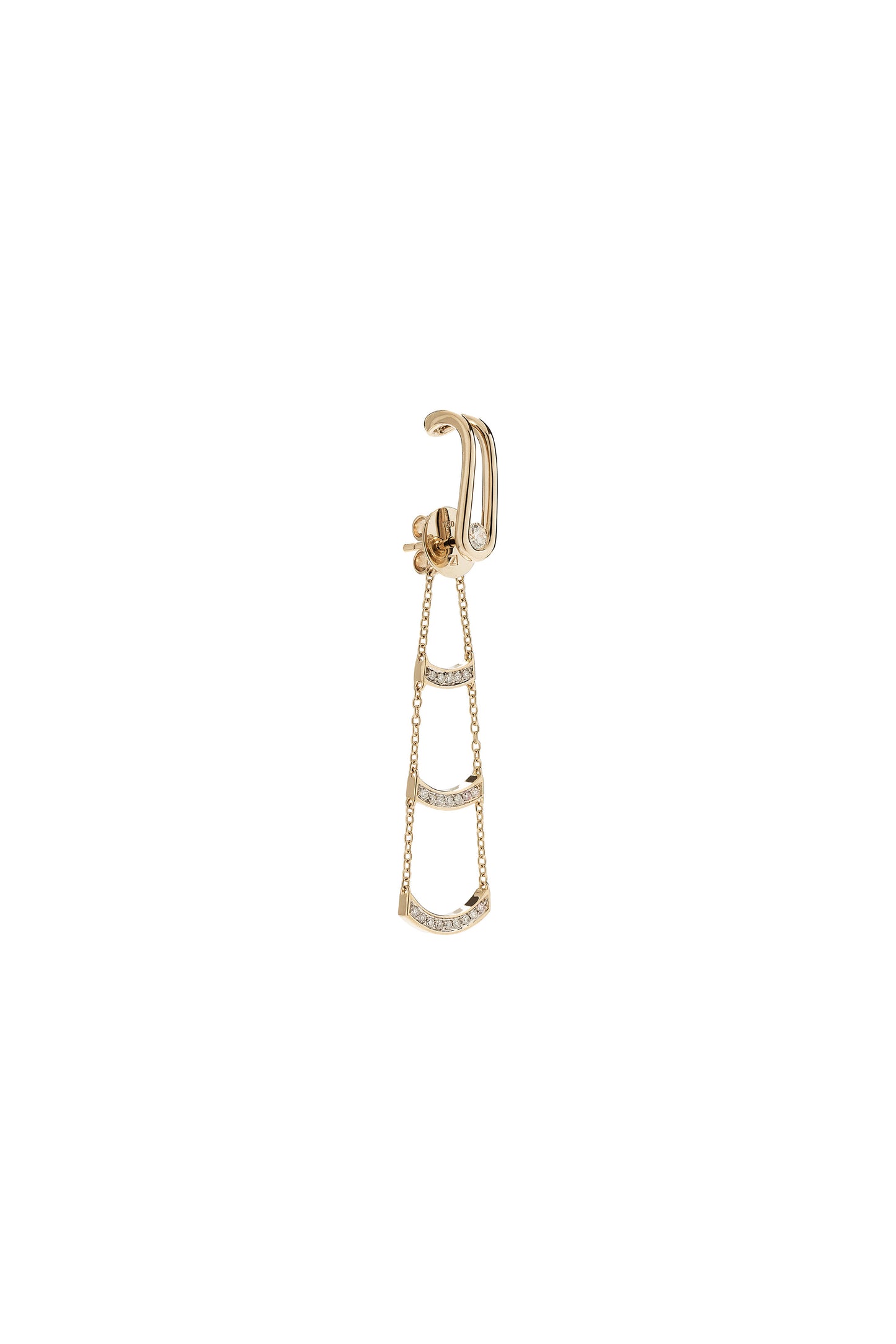 Brincos de diamantes brancos em ouro 18k branco