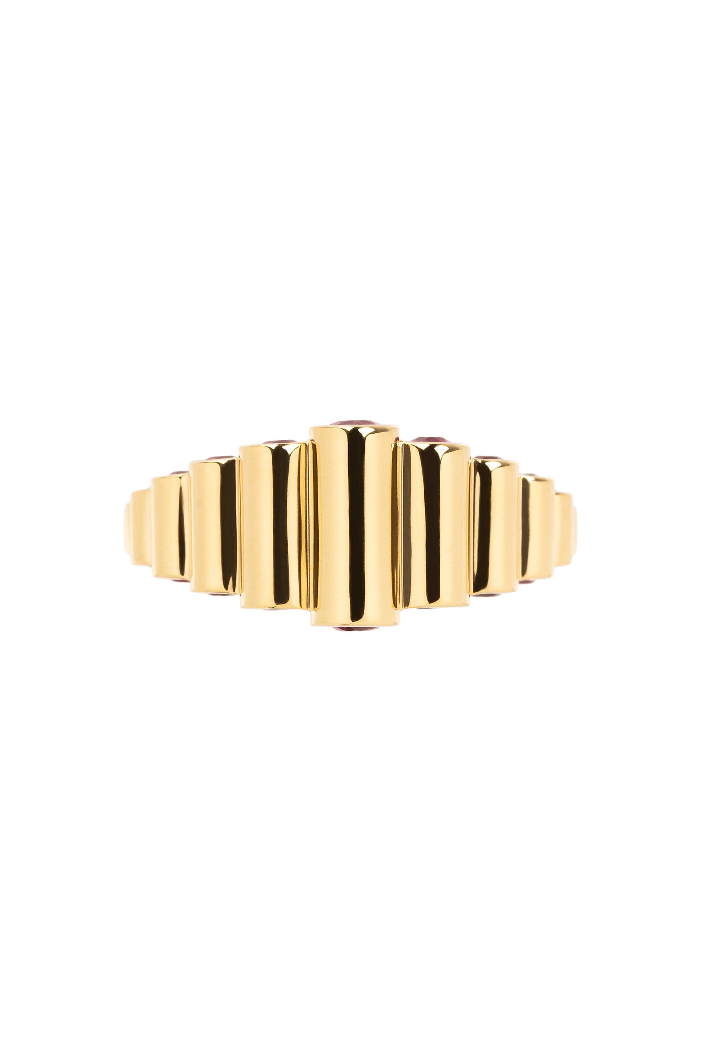 Anel Flare de Rubis em ouro 18k amarelo