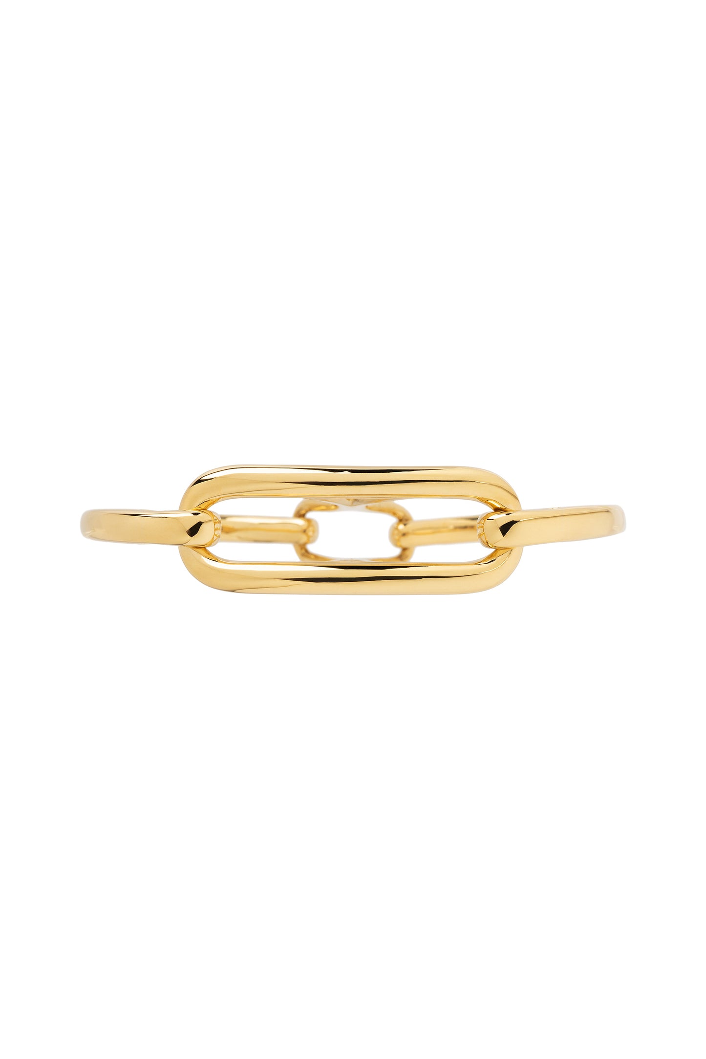 Anel ARA X MR DEAN de dois dedos articulado em ouro 18k amarelo.