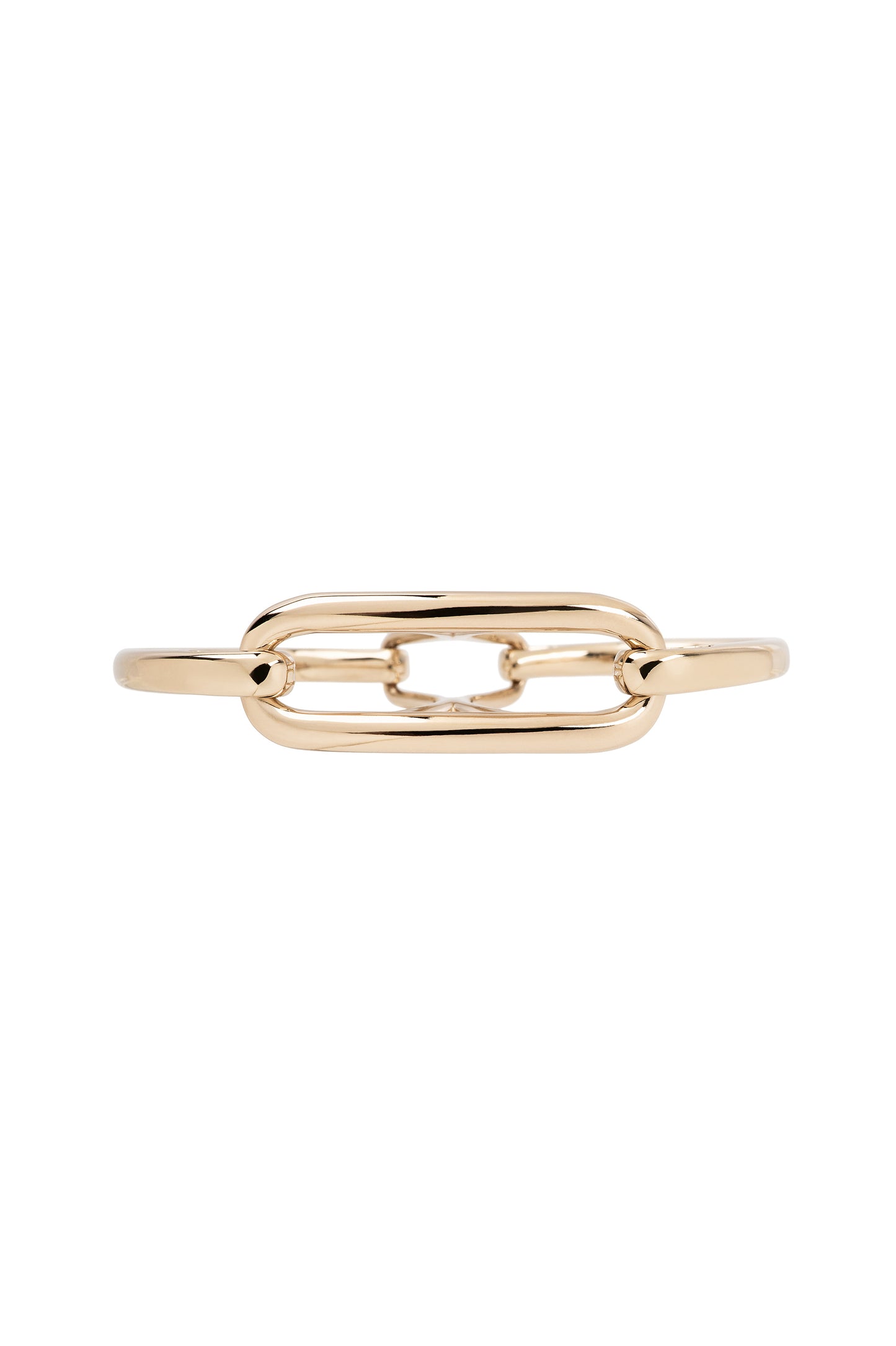 Anel ARA X MR DEAN de dois dedos articulado em ouro 18k branco.