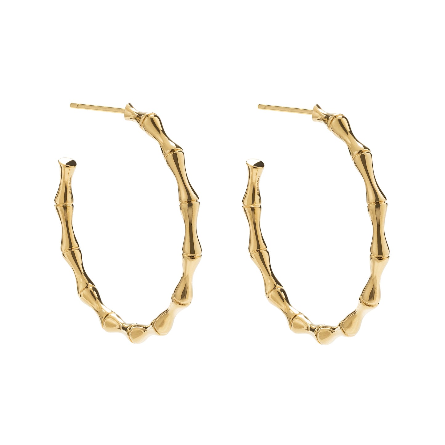 Brincos Argola Bamboo em ouro 18k amarelo