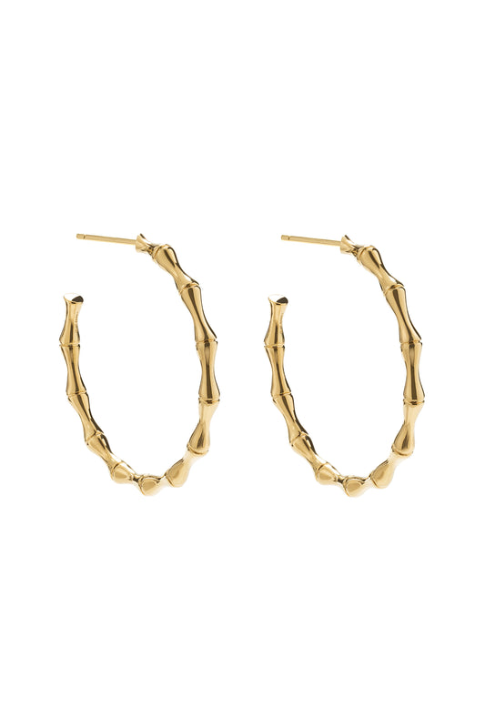 Brincos Argola Bamboo em ouro 18k amarelo