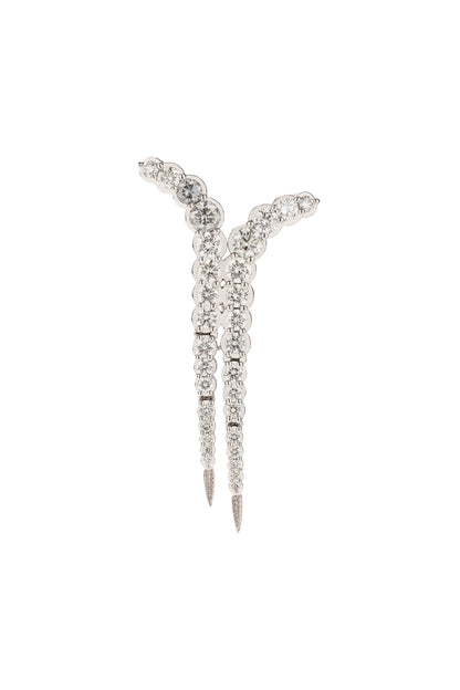Broche de diamantes brancos em ouro 18k branco