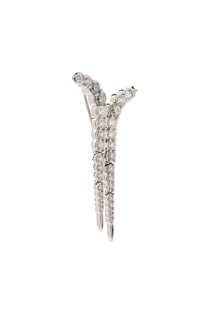 Broche de diamantes brancos em ouro 18k branco